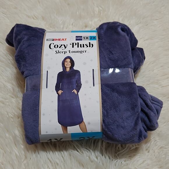 NEW! 32 Degrees Cozy Sleep Lounger Purple Heron 1X/2X - Picture 2 of 4